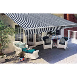 Folding Awning Manual Operated 300 cm Blue/White 275552
