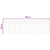 Garden Fence Panel 24 pcs Galvanised Steel Silver 42042950
