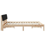 Bed frame Brown and black 160 x 200 cm Solid pine wood 878666