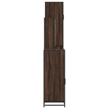 4 Piece Bathroom Furniture Set Brown Oak Engineered Wood 3301199