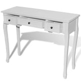 ZNTS Dressing Console Table with Three Drawers White 241143