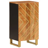 Side Cabinet Brown and Black 40x33.5x75 cm Solid Wood Mango 356807