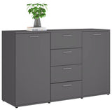Sideboard Grey 120x35.5x75 cm Engineered Wood 801330