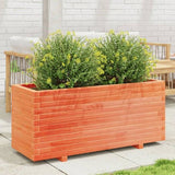 Garden Planter Wax Brown 110x40x49.5 cm Solid Wood Pine 847380