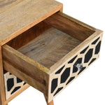 Mini Bone Inlay 2 Drawer Bedside IN1739