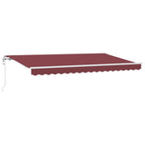 Retractable Awning Burgundy 350 x 200 cm Fabric 3329671