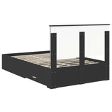 Bed Frame with Headboard Black 120 x 190 cm Engineered Wood 3411333