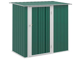 5ft x 3ft Metal Garden Storage Shed, Outdoor Tool Shed with Sloped Roof, Lockable Door for Tools, T3398P328402