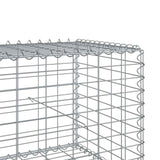 Gabion Basket with Cover 500x100x50 cm Galvanised Iron 3295182