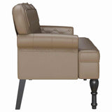 Bench Cappuccino 119.5 x 64.5 x 75 cm Faux Leather 42019298