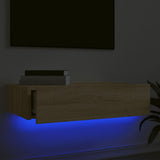 TV Cabinet with LED Lights Sonoma Oak 60x35x15.5 cm 842890