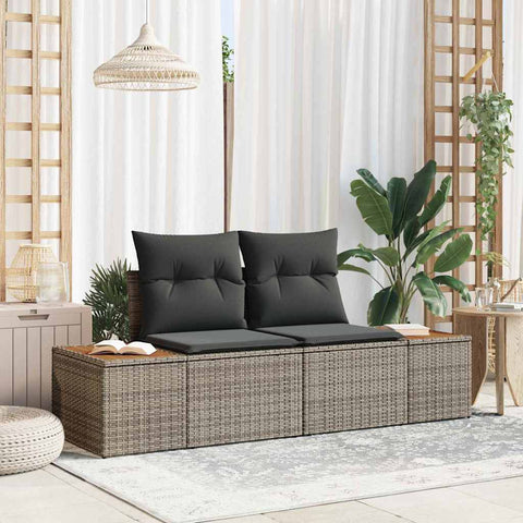 Garden Sofa Grey 184 x 62 x 85cm Poly Rattan 42006819