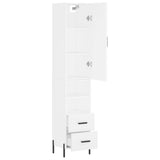 Highboard White 34,5x34x180 cm Engineered Wood 3198921