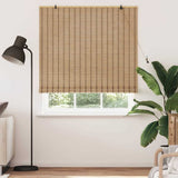 Roller Blind Natural and Brown 150 x 220 cm Bamboo 42006909