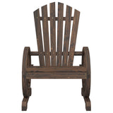 Garden Adirondack Chair Set of 4 Burnt look Solid fir wood 3207118