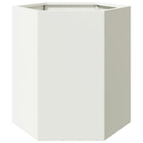 ZNTS Garden Planter White Hexagon 46x40x45 cm Steel 851110