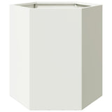 Garden Planter White Hexagon 46x40x45 cm Steel 851110
