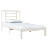 Bed Frame without Mattress White 90x190 cm Single Solid Wood Pine 3104314