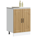 Sink Base Cabinet Lucca Artisan Oak Engineered Wood 853686