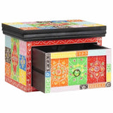 Bedside Cabinet with Drawer 2 pcs Multicolour 40 x 30 x 28 cm 4017587