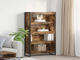 Book Cabinet 2 pcs Smoke Oak 80 x 30 x 155 cm Engineered Wood 3403006