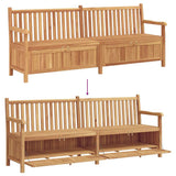 Garden Storage Bench Brown 228 x 60 x 90 cm Solid teak wood 42001962