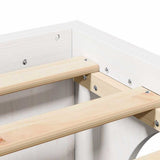 Bed Frame White 180 x 200 cm Solid Pine Wood 872936