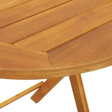 Garden Table Folding Natural 60 x 60 x 72 cm Solid Acacia Wood 4105491