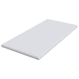 Mattress Topper White 90 x 190 x 6 cm Jaquard Fabric 4106189