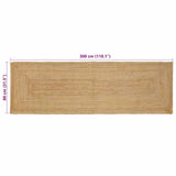 Area Rugs Natural 80 x 300 cm Jute 42010391