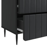Bedside Cabinet Black 62 x 34.5 x 49.5 cm Engineered Wood 894316