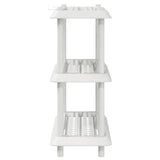 Shelving Unit 3-Tier 100 x 40 x 96 cm PP White 8011746