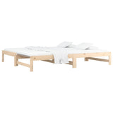 Pull-out Day Bed without Mattress 2x cm Solid Wood Pine 820427