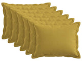 Cushion with Pillow HOUTEN 6 pcs Light Green Faux Linen 932765