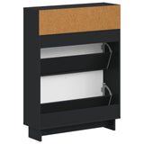 Shoe Cabinet EDE 78 x 24 x 103 cm Engineered Wood Black 895996
