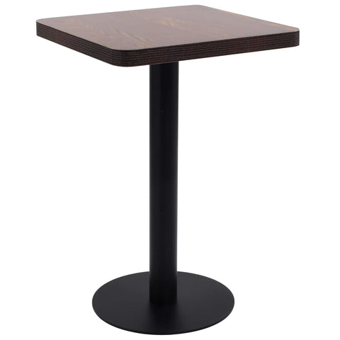 Bistro Table Dark Brown 50x50 cm MDF 286428