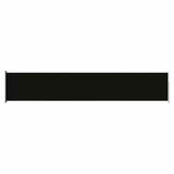 Patio Retractable Side Awning 117x600 cm Black 317946