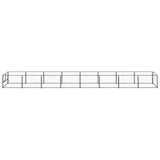 Dog Kennel Black 8 m Steel 3082098