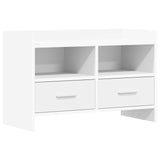 TV Cabinet 71.5 x 33 x 47 cm White Engineered Wood 8011147