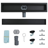 Shower Drain 2-in-1 with 360&deg Siphon Black 80 cm 42015970