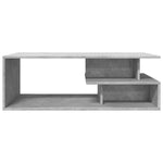 ZNTS Coffee Table Concrete Grey 102x55x35 cm Engineered Wood 848013