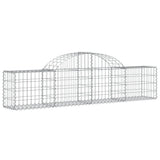 Arched Gabion Baskets 5 pcs 200x30x40/60 cm Galvanised Iron 3146050