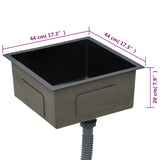 Handmade Kitchen Sink Black Stainless Steel 145083