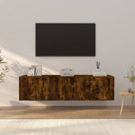 3 Piece TV Cabinet Set Smoked Oak Engineered Wood 3188403