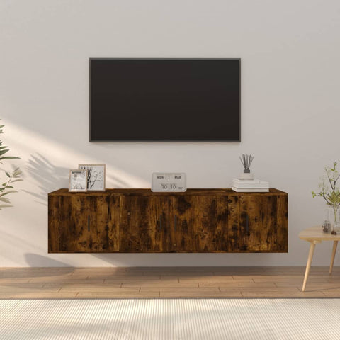 3 Piece TV Cabinet Set Smoked Oak Engineered Wood 3188403