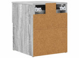 Bed Cabinet 2 pcs Grey Sonoma 29 x 31.5 x 49 cm Engineered Wood 8001108
