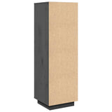 Highboard Grey 38x35x117 cm Solid Wood Pine 814361