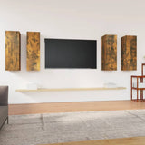 TV Cabinets 4 pcs Smoked Oak 30.5x30x90 cm Engineered Wood 3120329