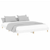 Bed Frame without Mattress High Gloss White 200x200 cm 832007