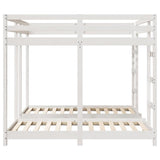 Triple Bunk Bed Frame White 160 x 200 cm Solid Pine Wood 3414562